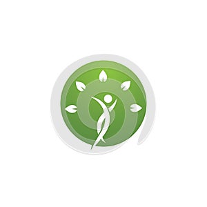 people ecology health life vector logo design icon.