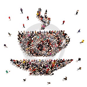 People that enjoy coffee or tea concept.