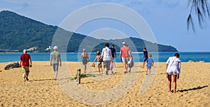 People enjoy on Naiyang beach