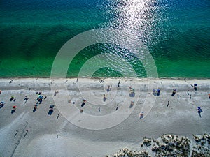 People enjoying the beaches of South Florida