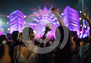 People Enjoying Live Music Concert Festival photo