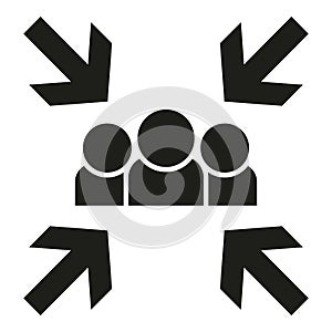 People evacuation icon simple vector. Fire label