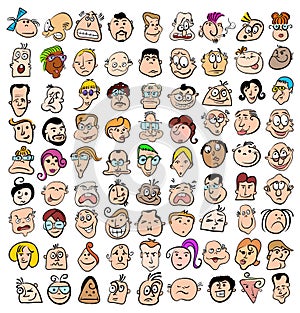 People face expression cartoon photo