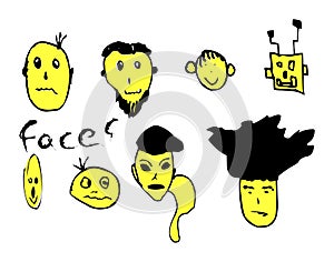 People faces