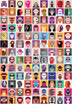 People faces collage