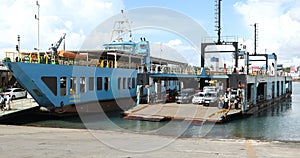 People Ferries Crossing The New Harbor Of Mombasa, Kenya Africa