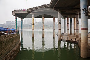 People fishing in the Jialing river