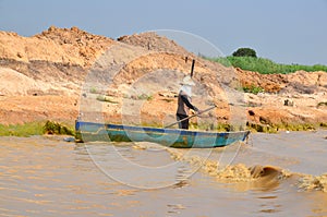 People fishing on Tonle Sap Lake