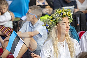 People at the fold song festival in Pirita, Tallinn