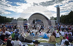 People at the fold song festival in Pirita, Tallinn