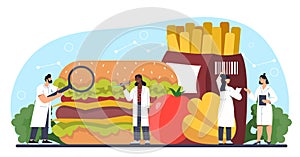 People with food research vector concept
