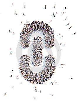 People in the form of a chain link.