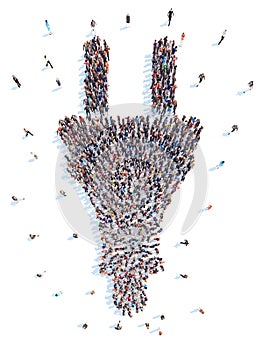 People in the form of Electrical plugs.