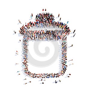 People in the form of garbage can