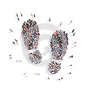 People in the form of a trace