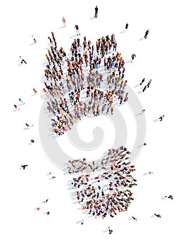 People in the form of a trace sole