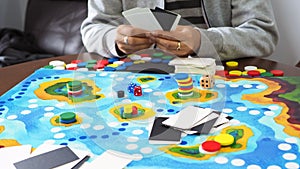 People friends family play board game together fun leisure illustration design selected focus