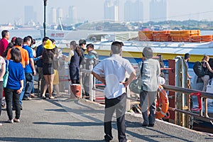 People get on hydrofoil Saigon - Vungtau