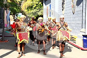 People in getup at the Desert
