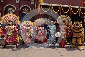 People in getup at the Desert