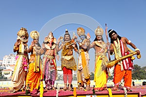 People in getup at the Desert