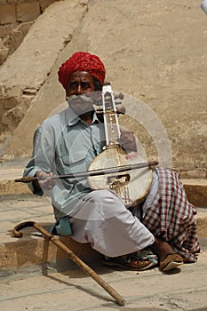 People in getup at the Desert