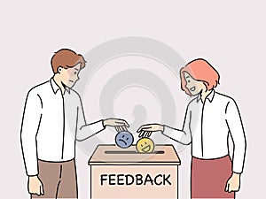 People give feedback to service