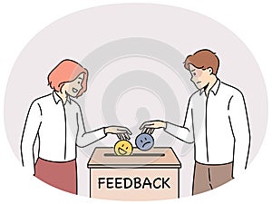 People give feedback to service