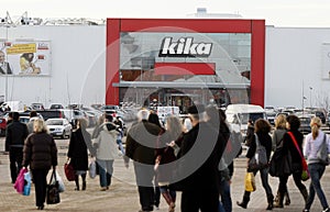 People going for shopping in Kika store