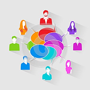 People Group Chat Social Network Communication
