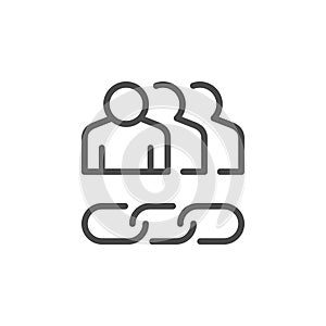 People group line outline icon