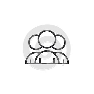 People group outline icon