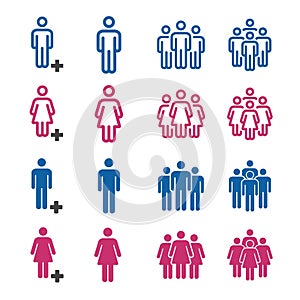 People and population icon and illustration
