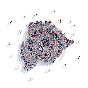 People group shape map Botswana