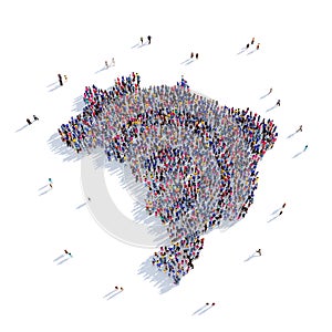 People group shape map Brazil