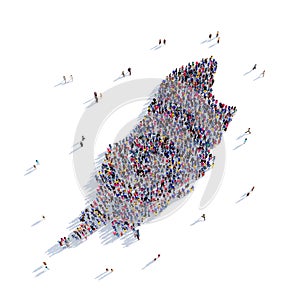 People group shape map Isle of Man
