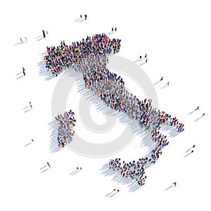 People group shape map Italy