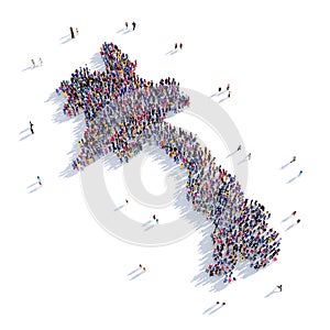 People group shape map Laos
