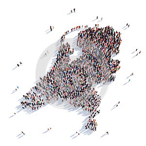 People group shape map Netherlands