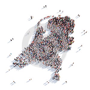 People group shape map Netherlands photo
