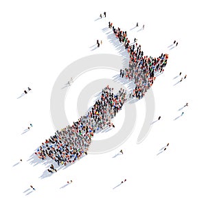 People group shape map New Zeland