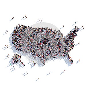 People group shape map USA