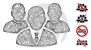 People Group Web Vector Mesh Illustration