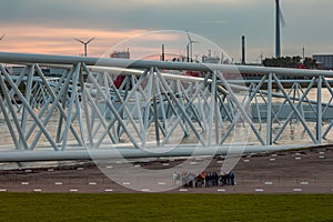 Flood gates. Maeslant storm surge barrier, Holland photo
