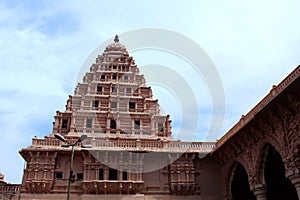 People hall with bell tower of the thanjavur maratha palace photo