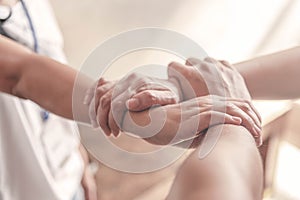 People hand assemble as a connection meeting teamwork concept. Group of people assembly hands as a business or work achievement.