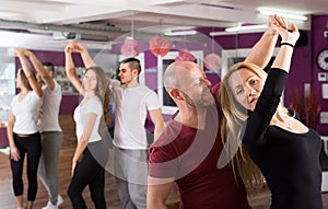 People having dancing class