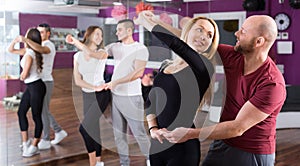 People having dancing class photo