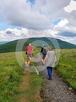 People Hiking Appalachian Trail NC