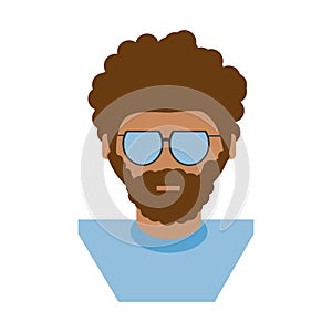 people hipster man icon image
